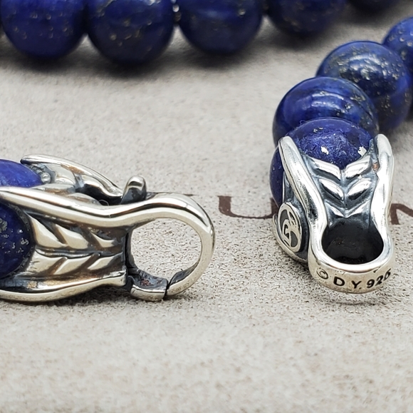 David Yurman lapis lazuli spiritual beaded bracele - Picture 3 of 6